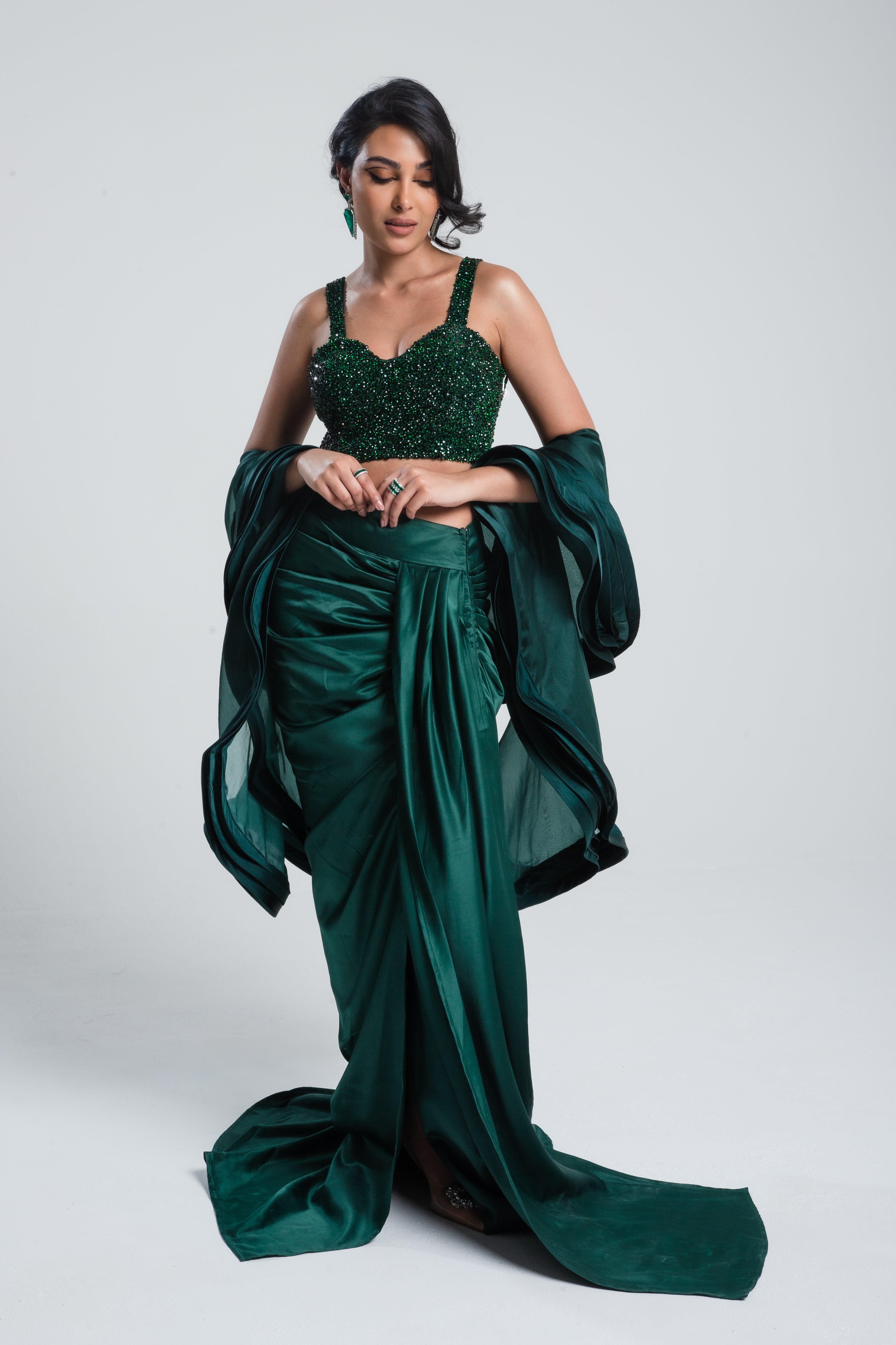 Stone Bustier Emerald