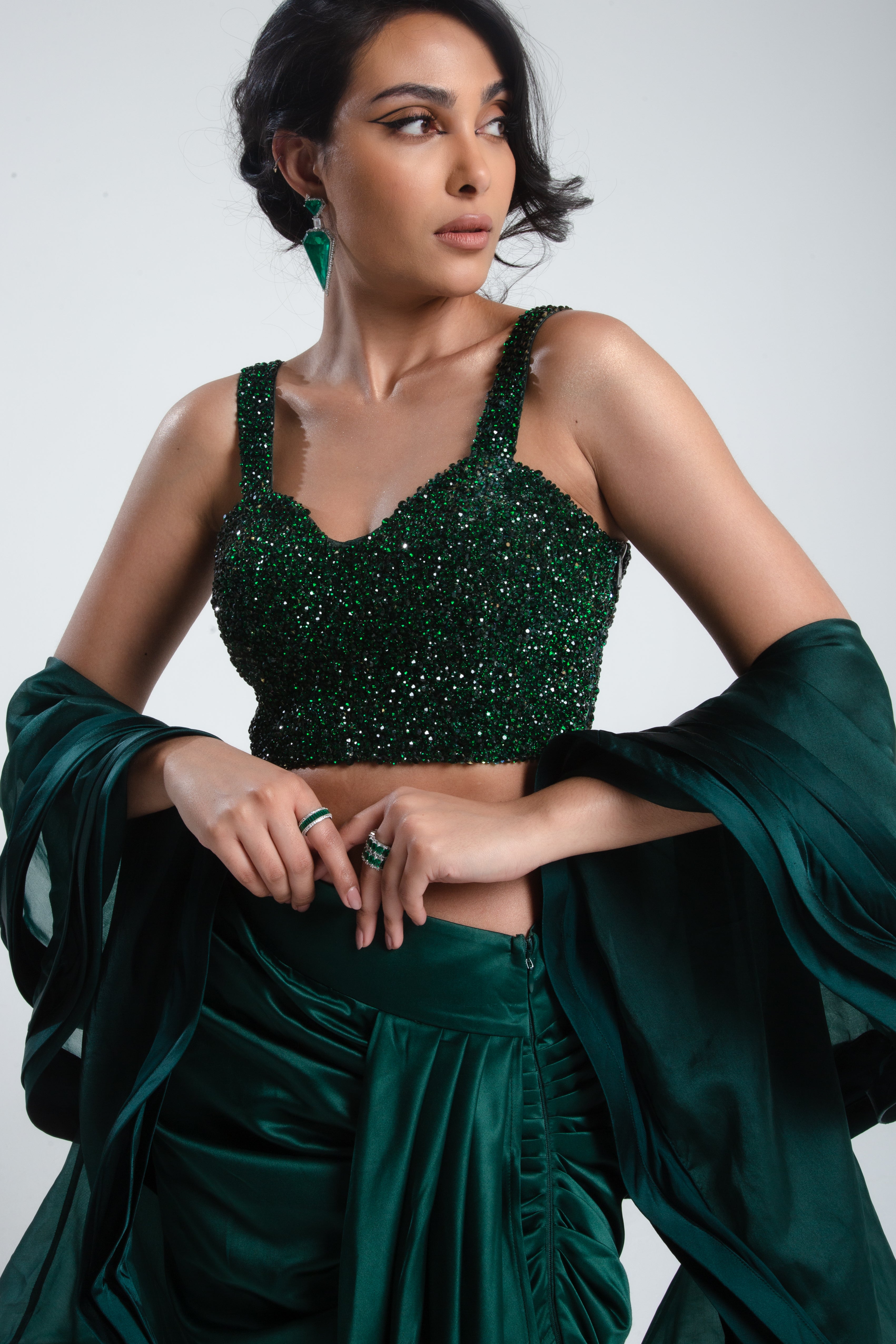 Stone Bustier Emerald