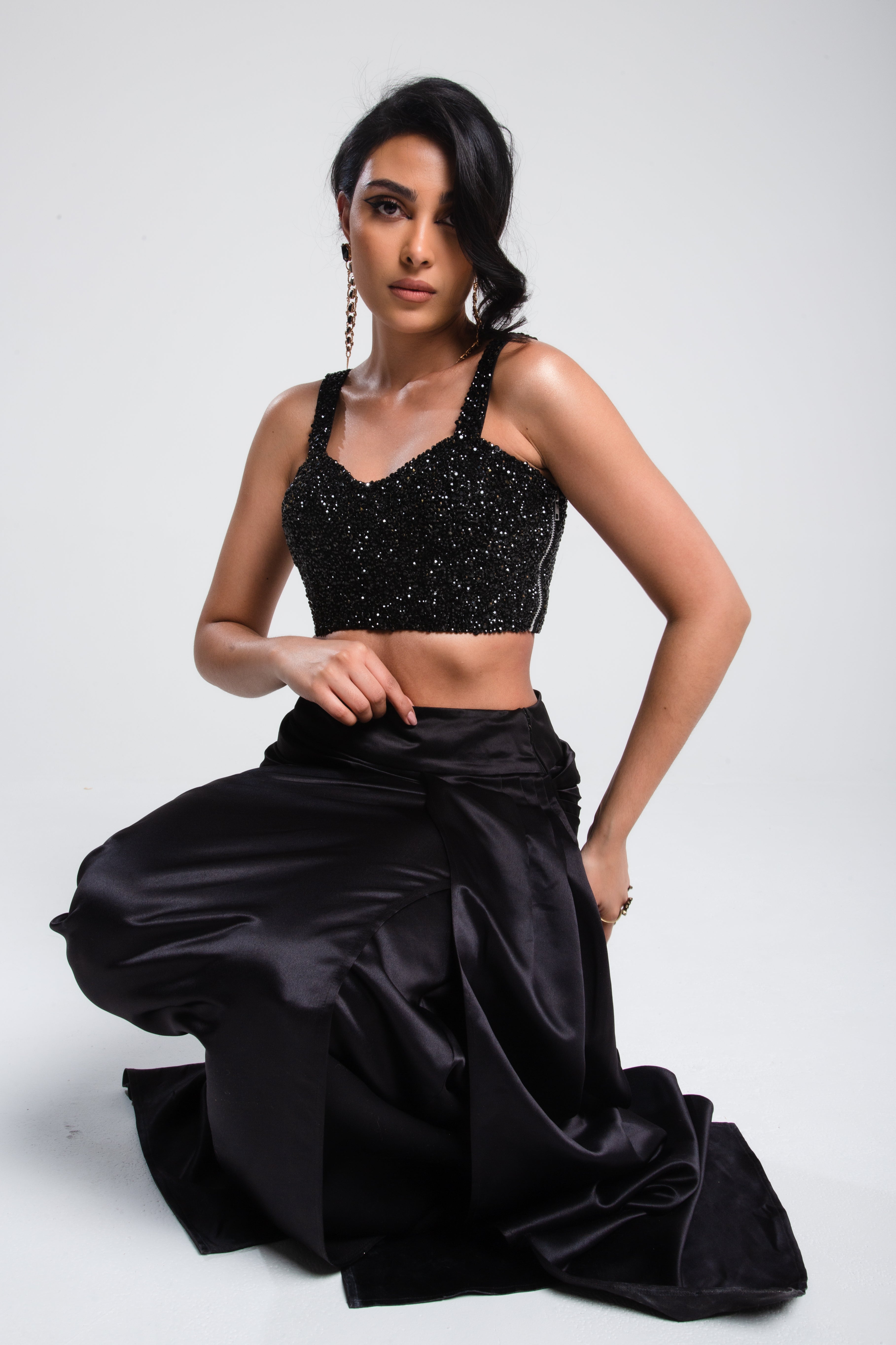 Stone Bustier Black
