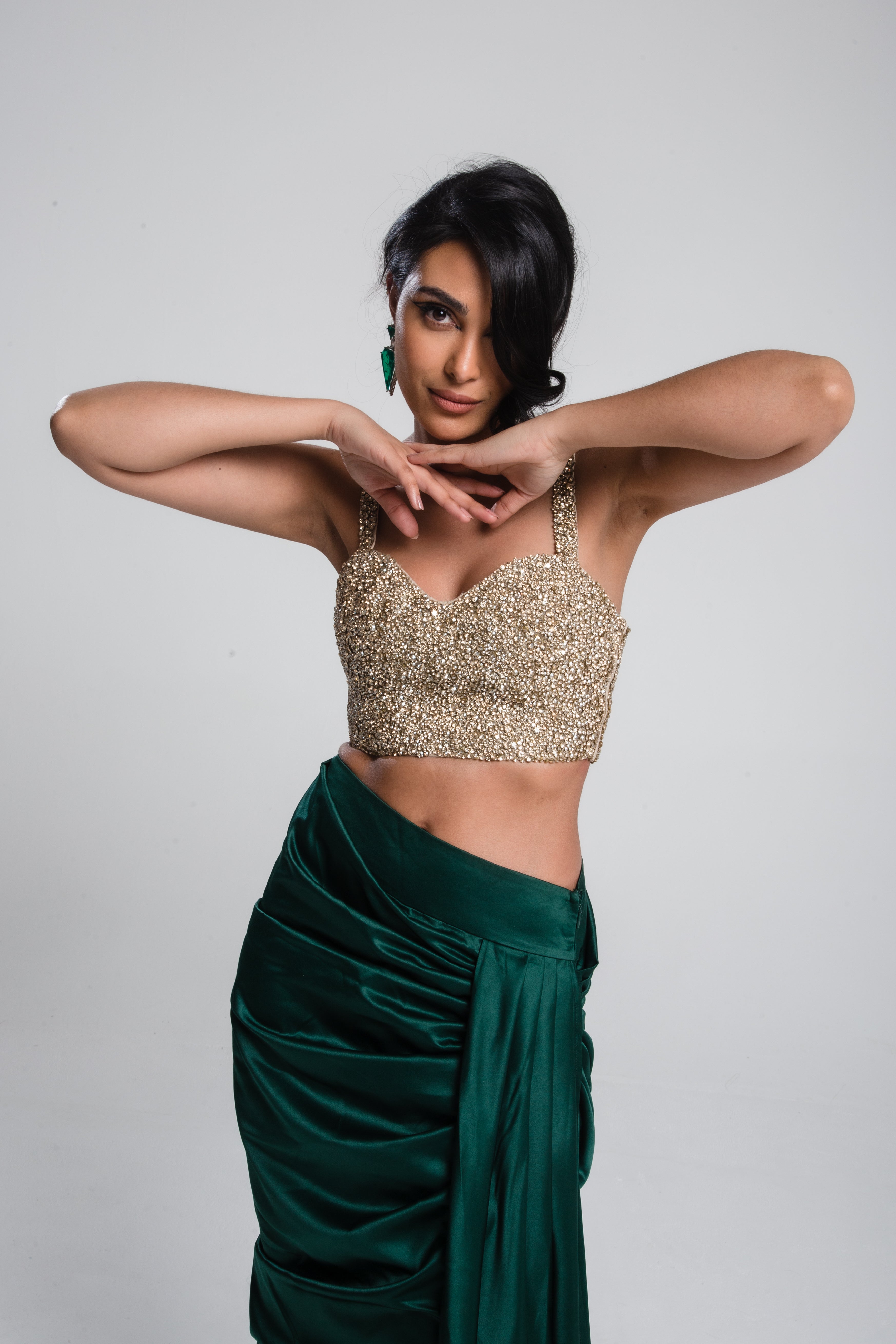 Stone Bustier Gold