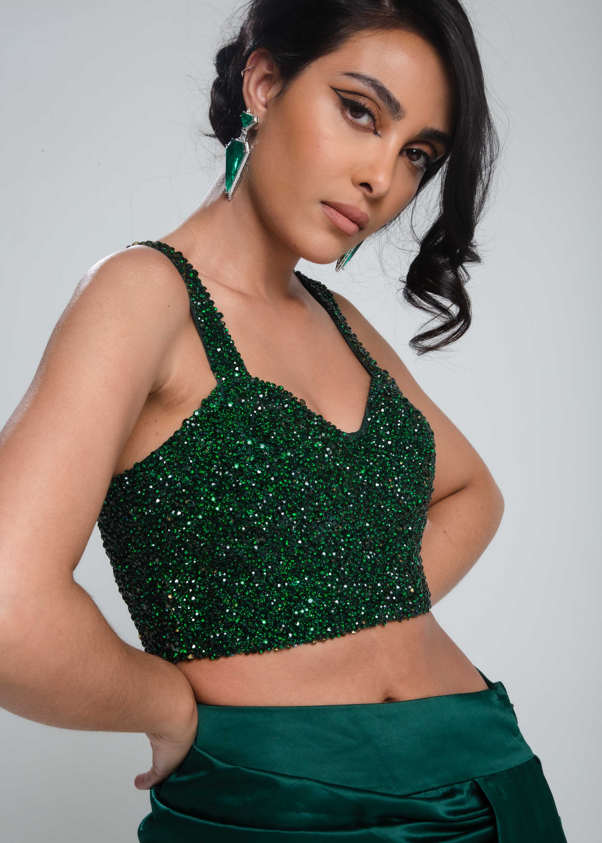 Stone Bustier Emerald