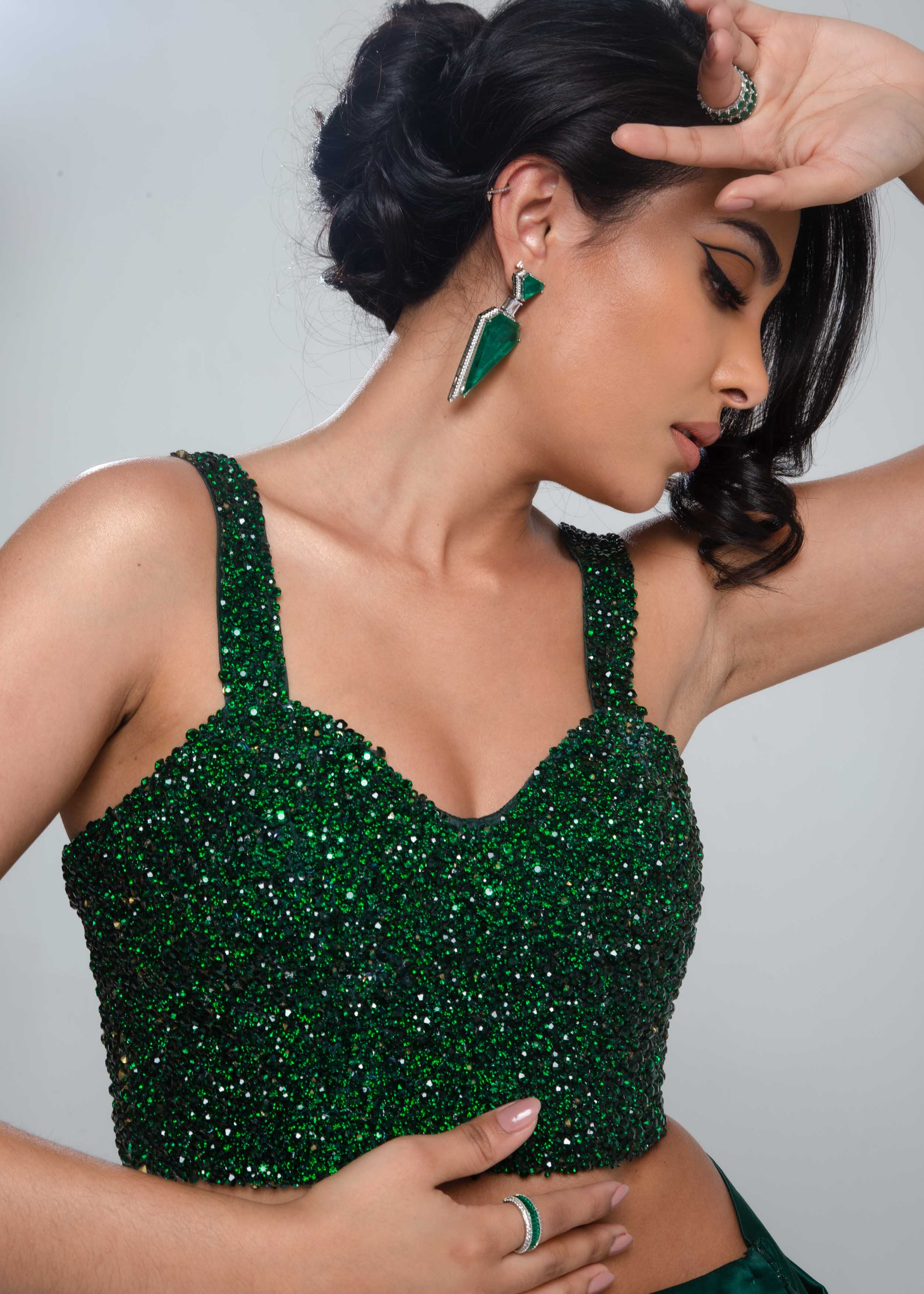 Stone Bustier Emerald