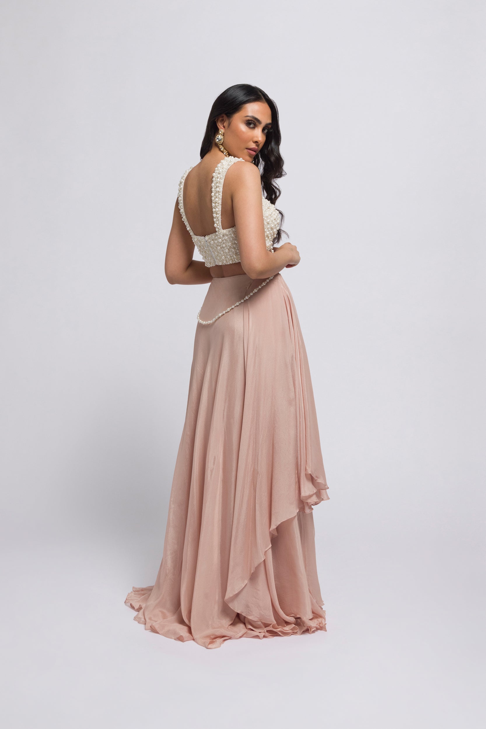 Waterfall maxi skirt in dusk