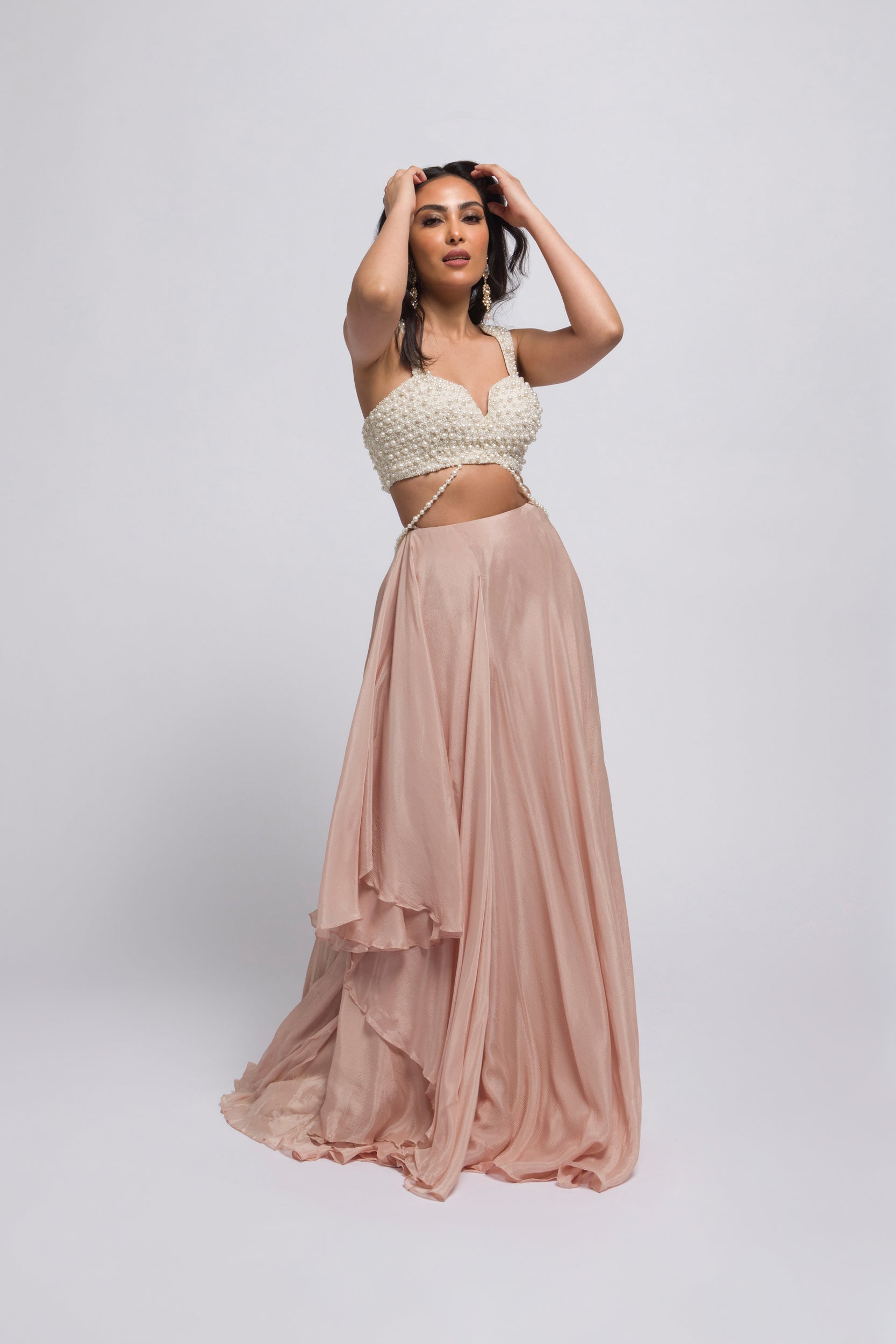 Waterfall maxi skirt in dusk