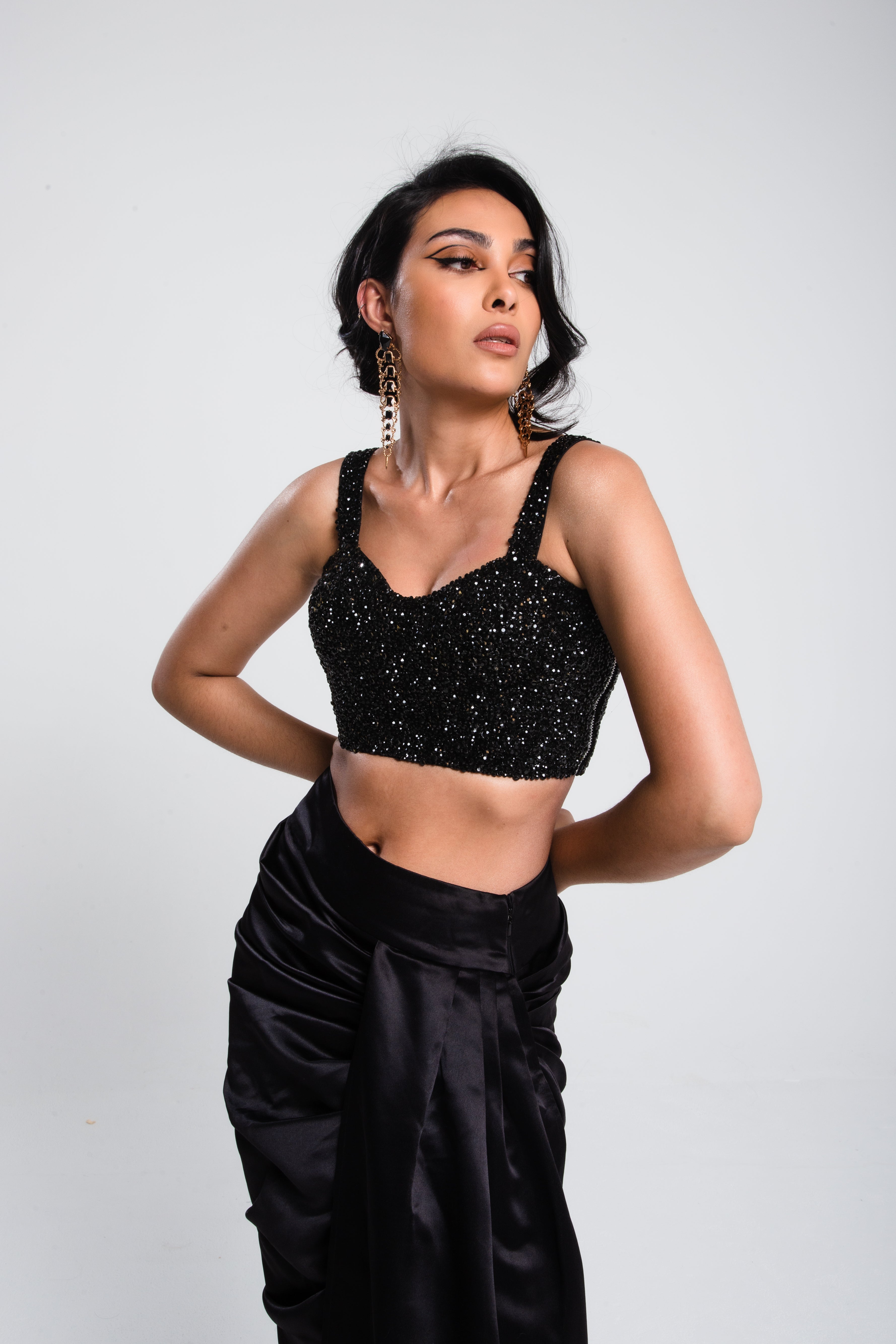 Stone Bustier Black