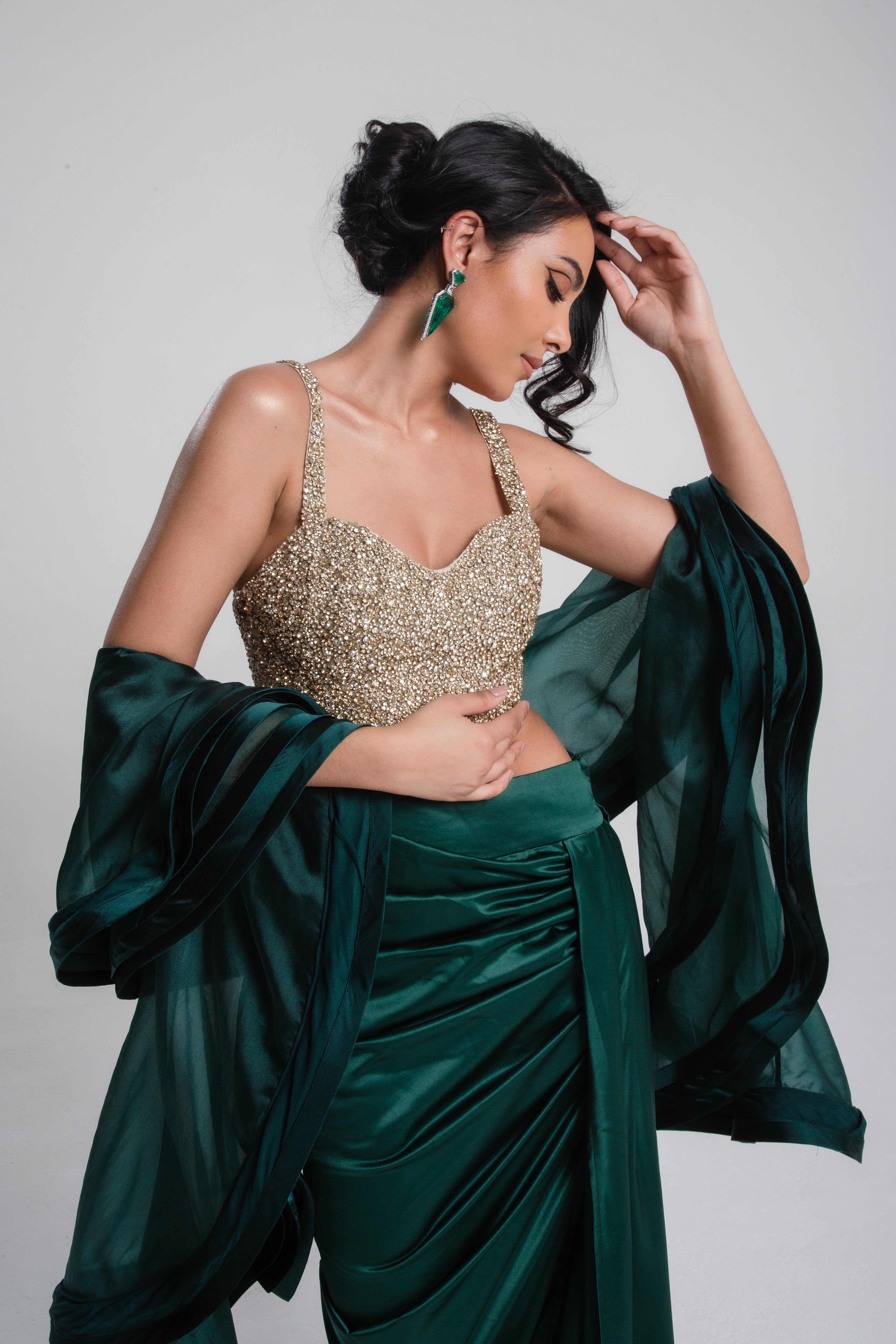 Stone Bustier Gold