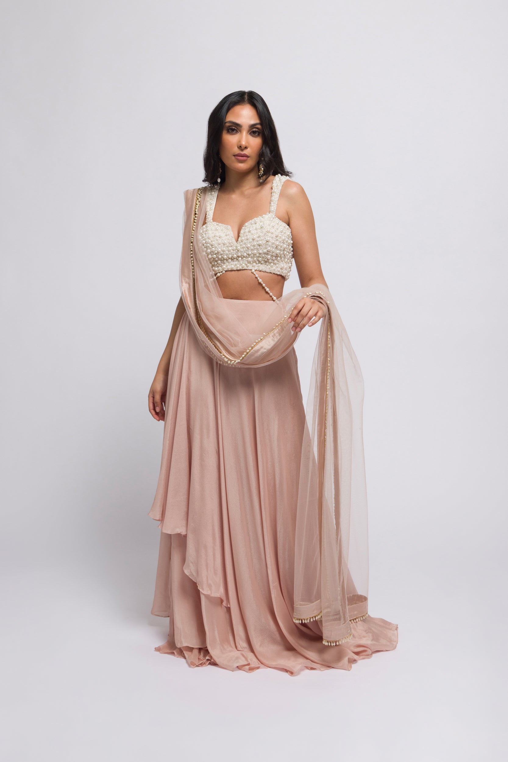Waterfall maxi skirt set